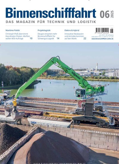 Titelbild der Ausgabe 6/2025 von Binnenschifffahrt. Diese Zeitschrift und viele weitere Logistikmagazine und Medienmagazine als Abo oder epaper bei United Kiosk online kaufen.