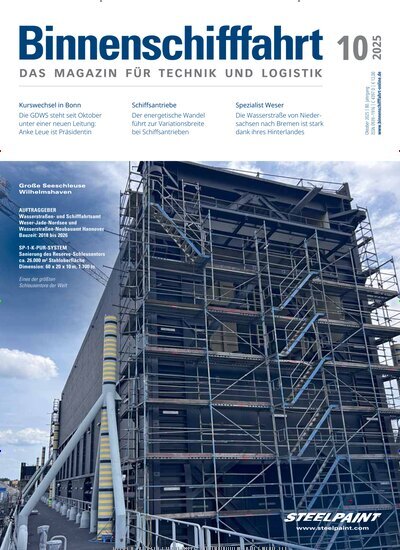Titelbild der Ausgabe 10/2025 von Binnenschifffahrt. Diese Zeitschrift und viele weitere Logistikmagazine und Medienmagazine als Abo oder epaper bei United Kiosk online kaufen.