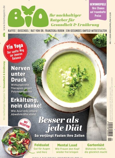 Titelbild der Ausgabe 1/2026 von BIO - Ihr nachhaltiger Ratgeber für Gesundheit & Ernährung. Diese Zeitschrift und viele weitere Elternzeitschriften und Tierzeitschriften als Abo oder epaper bei United Kiosk online kaufen.