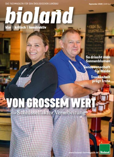 Titelbild der Ausgabe 9/2026 von bioland-Fachmagazin. Diese Zeitschrift und viele weitere Naturzeitschriften, Landwirtschaftszeitungen und Umweltmagazine als Abo oder epaper bei United Kiosk online kaufen.