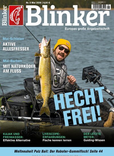 Titelbild der Ausgabe 5/2026 von Blinker. Diese Zeitschrift und viele weitere Sportmagazine als Abo oder epaper bei United Kiosk online kaufen.