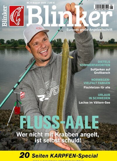 Titelbild der Ausgabe 8/2025 von Blinker. Diese Zeitschrift und viele weitere Sportmagazine als Abo oder epaper bei United Kiosk online kaufen.