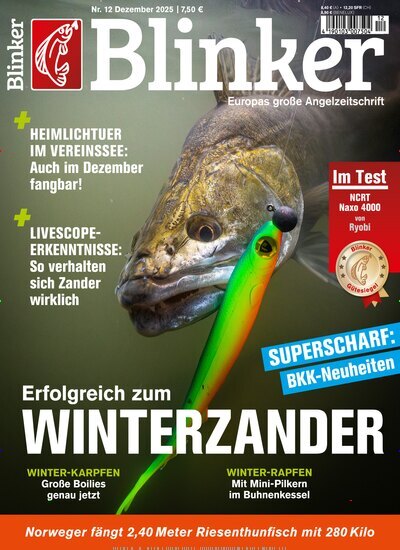Titelbild der Ausgabe 12/2025 von Blinker. Diese Zeitschrift und viele weitere Sportmagazine als Abo oder epaper bei United Kiosk online kaufen.