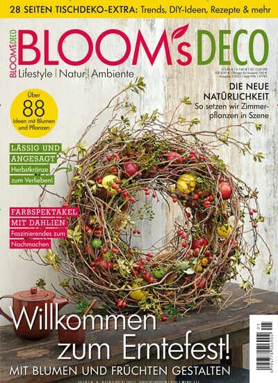 Titelbild der Ausgabe 5/2023 von Blooms Deco. Diese Zeitschrift und viele weitere Gartenzeitschriften und Wohnzeitschriften als Abo oder epaper bei United Kiosk online kaufen.