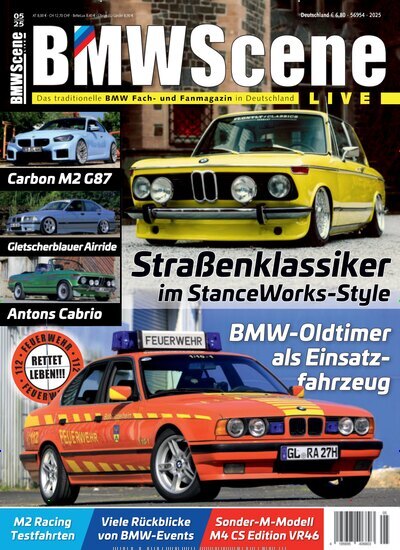 Titelbild der Ausgabe 5/2025 von BMW Scene Live. Diese Zeitschrift und viele weitere Automagazine und Motorradzeitschriften als Abo oder epaper bei United Kiosk online kaufen.