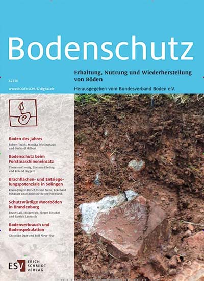 Titelbild der Ausgabe 1/2020 von Bodenschutz. Diese Zeitschrift und viele weitere Naturzeitschriften, Landwirtschaftszeitungen und Umweltmagazine als Abo oder epaper bei United Kiosk online kaufen.