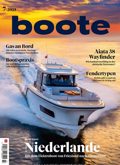 Titelbild der Ausgabe 7/2025 von boote. Diese Zeitschrift und viele weitere Sportmagazine als Abo oder epaper bei United Kiosk online kaufen.
