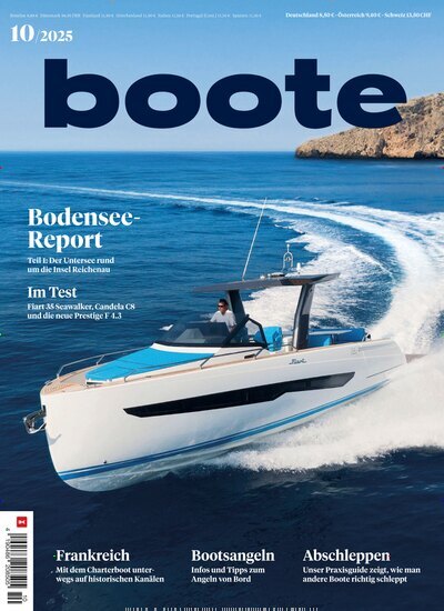 Titelbild der Ausgabe 10/2025 von boote. Diese Zeitschrift und viele weitere Sportmagazine als Abo oder epaper bei United Kiosk online kaufen.