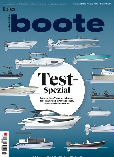 Titelbild der Ausgabe 13/2025 von boote. Diese Zeitschrift und viele weitere Sportmagazine als Abo oder epaper bei United Kiosk online kaufen.