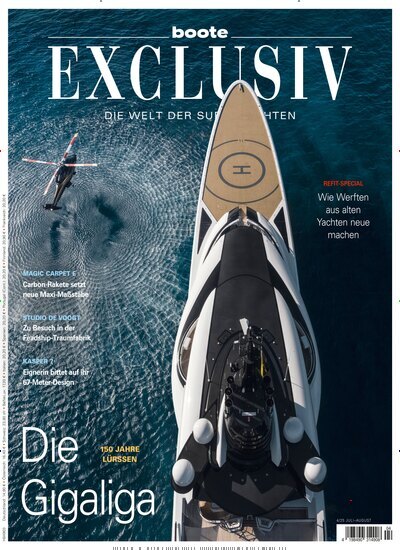 Titelbild der Ausgabe 4/2025 von Boote exclusiv. Diese Zeitschrift und viele weitere Sportmagazine als Abo oder epaper bei United Kiosk online kaufen.