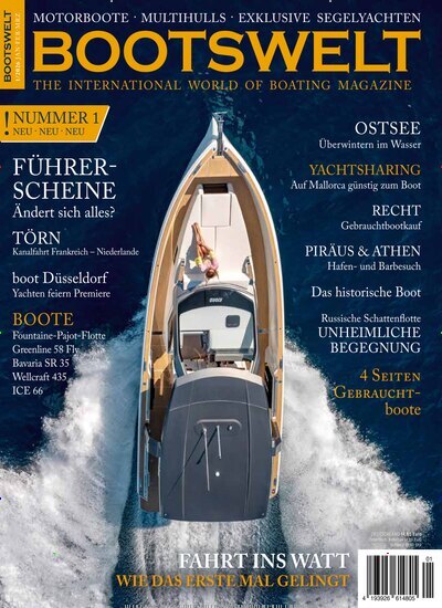 Titelbild der Ausgabe 1/2026 von Bootswelt. Diese Zeitschrift und viele weitere Sportmagazine als Abo oder epaper bei United Kiosk online kaufen.