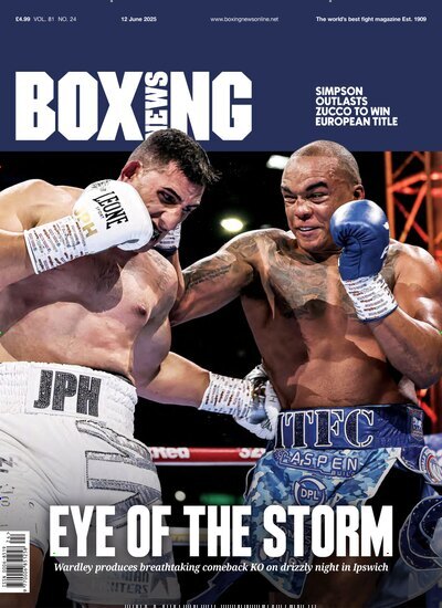 Titelbild der Ausgabe 24/2025 von Boxing News. Diese Zeitschrift und viele weitere Sportmagazine als Abo oder epaper bei United Kiosk online kaufen.