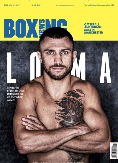 Titelbild der Ausgabe 27/2025 von Boxing News. Diese Zeitschrift und viele weitere Sportmagazine als Abo oder epaper bei United Kiosk online kaufen.