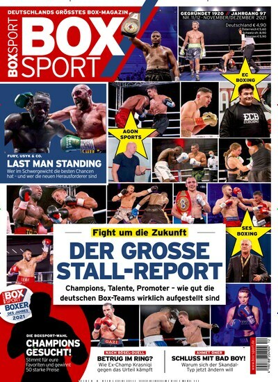Titelbild der Ausgabe 12/2021 von BoxSport. Diese Zeitschrift und viele weitere Sportmagazine als Abo oder epaper bei United Kiosk online kaufen.