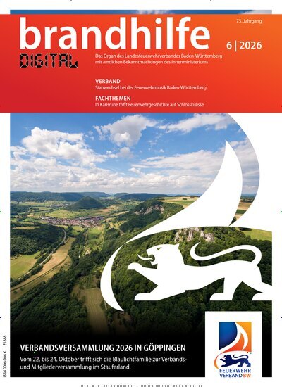 Titelbild der Ausgabe 6/2026 von Brandhilfe Baden-Württemberg. Diese Zeitschrift und viele weitere Jurazeitschriften und Zeitschriften für Verwaltung als Abo oder epaper bei United Kiosk online kaufen.