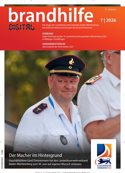 Titelbild der Ausgabe 7/2026 von Brandhilfe Baden-Württemberg. Diese Zeitschrift und viele weitere Jurazeitschriften und Zeitschriften für Verwaltung als Abo oder epaper bei United Kiosk online kaufen.