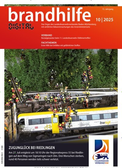 Titelbild der Ausgabe 10/2025 von Brandhilfe Baden-Württemberg. Diese Zeitschrift und viele weitere Jurazeitschriften und Zeitschriften für Verwaltung als Abo oder epaper bei United Kiosk online kaufen.