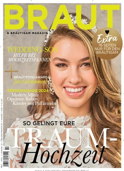 Titelbild der Ausgabe 2/2024 von Braut & Bräutigam Magazin. Diese Zeitschrift und viele weitere Frauenzeitschriften als Abo oder epaper bei United Kiosk online kaufen.