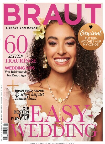 Titelbild der Ausgabe 3/2024 von Braut & Bräutigam Magazin. Diese Zeitschrift und viele weitere Frauenzeitschriften als Abo oder epaper bei United Kiosk online kaufen.