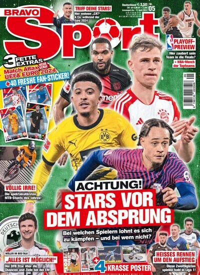 Titelbild der Ausgabe 5/2024 von Bravo Sport. Diese Zeitschrift und viele weitere Sportmagazine als Abo oder epaper bei United Kiosk online kaufen.