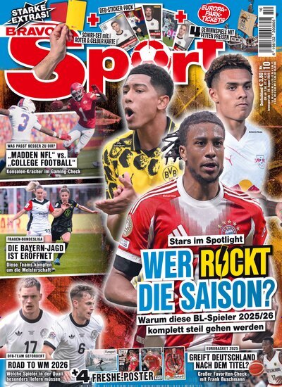 Titelbild der Ausgabe 10/2025 von Bravo Sport. Diese Zeitschrift und viele weitere Sportmagazine als Abo oder epaper bei United Kiosk online kaufen.