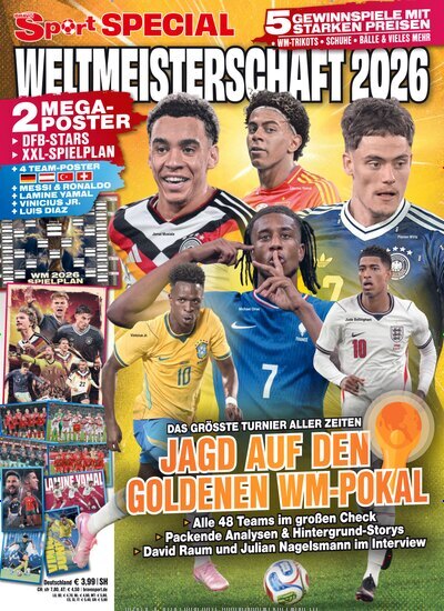 Titelbild der Ausgabe 1/2026 von Bravo Sport Special Weltmeisterschaft 2026. Diese Zeitschrift und viele weitere Sportmagazine als Abo oder epaper bei United Kiosk online kaufen.