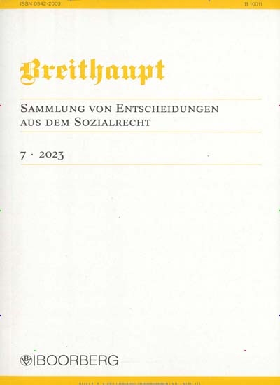 Titelbild der Ausgabe 7/2023 von Breithaupt. Diese Zeitschrift und viele weitere Jurazeitschriften und Zeitschriften für Verwaltung als Abo oder epaper bei United Kiosk online kaufen.