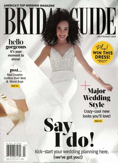 Titelbild der Ausgabe 7/2023 von Bridal Guide. Diese Zeitschrift und viele weitere Modemagazine und DIY-Magazine als Abo oder epaper bei United Kiosk online kaufen.