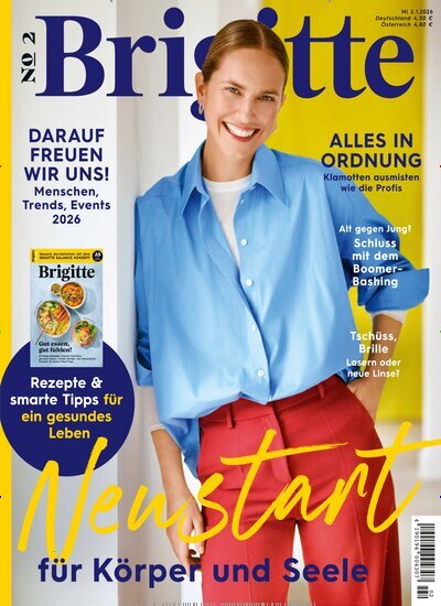Titelbild der Ausgabe 2/2026 von Brigitte. Diese Zeitschrift und viele weitere Frauenzeitschriften als Abo oder epaper bei United Kiosk online kaufen.