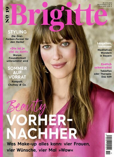 Titelbild der Ausgabe 19/2025 von Brigitte. Diese Zeitschrift und viele weitere Frauenzeitschriften als Abo oder epaper bei United Kiosk online kaufen.