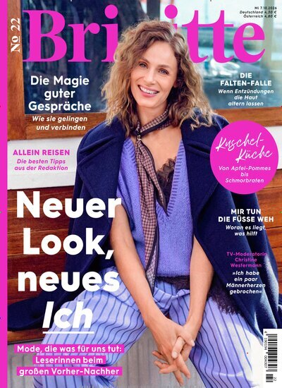 Titelbild der Ausgabe 22/2026 von Brigitte. Diese Zeitschrift und viele weitere Frauenzeitschriften als Abo oder epaper bei United Kiosk online kaufen.