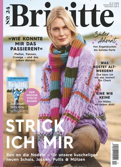 Titelbild der Ausgabe 24/2025 von Brigitte. Diese Zeitschrift und viele weitere Frauenzeitschriften als Abo oder epaper bei United Kiosk online kaufen.