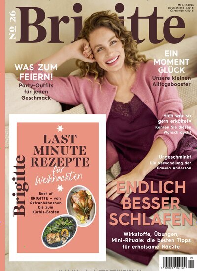 Titelbild der Ausgabe 26/2025 von Brigitte. Diese Zeitschrift und viele weitere Frauenzeitschriften als Abo oder epaper bei United Kiosk online kaufen.