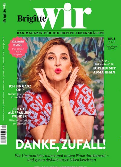 Titelbild der Ausgabe 3/2023 von Brigitte Wir. Diese Zeitschrift und viele weitere Frauenzeitschriften als Abo oder epaper bei United Kiosk online kaufen.