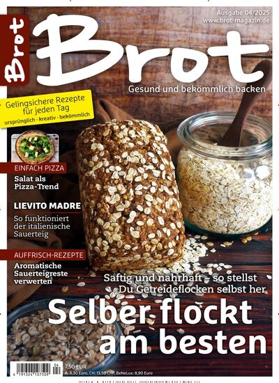 Titelbild der Ausgabe 4/2025 von Brot. Diese Zeitschrift und viele weitere Kochzeitschriften und Backzeitschriften als Abo oder epaper bei United Kiosk online kaufen.