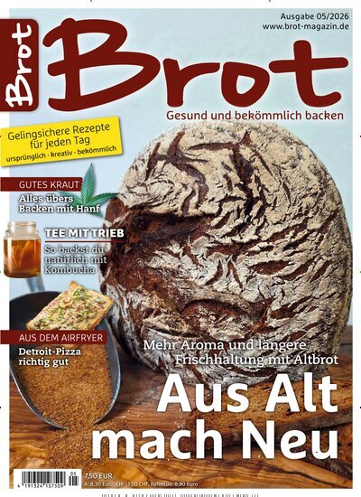 Titelbild der Ausgabe 5/2026 von Brot. Diese Zeitschrift und viele weitere Kochzeitschriften und Backzeitschriften als Abo oder epaper bei United Kiosk online kaufen.