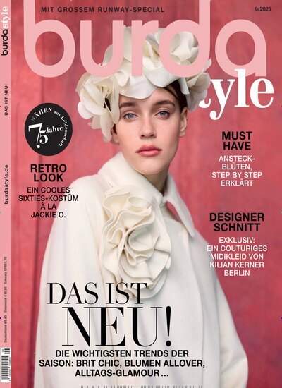 Titelbild der Ausgabe 9/2025 von burda style. Diese Zeitschrift und viele weitere Modemagazine und DIY-Magazine als Abo oder epaper bei United Kiosk online kaufen.