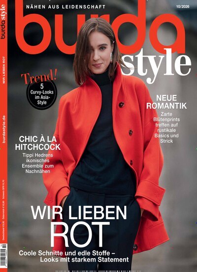 Titelbild der Ausgabe 10/2026 von burda style. Diese Zeitschrift und viele weitere Modemagazine und DIY-Magazine als Abo oder epaper bei United Kiosk online kaufen.