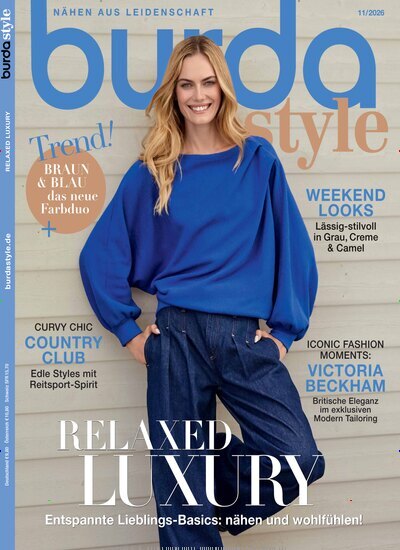 Titelbild der Ausgabe 11/2026 von burda style. Diese Zeitschrift und viele weitere Modemagazine und DIY-Magazine als Abo oder epaper bei United Kiosk online kaufen.