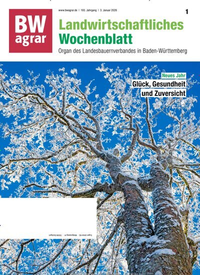 Titelbild der Ausgabe 1/2026 von BWagrar Landwirtschaftliches Wochenblatt. Diese Zeitschrift und viele weitere Naturzeitschriften, Landwirtschaftszeitungen und Umweltmagazine als Abo oder epaper bei United Kiosk online kaufen.