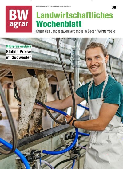 Titelbild der Ausgabe 30/2025 von BWagrar Landwirtschaftliches Wochenblatt. Diese Zeitschrift und viele weitere Naturzeitschriften, Landwirtschaftszeitungen und Umweltmagazine als Abo oder epaper bei United Kiosk online kaufen.