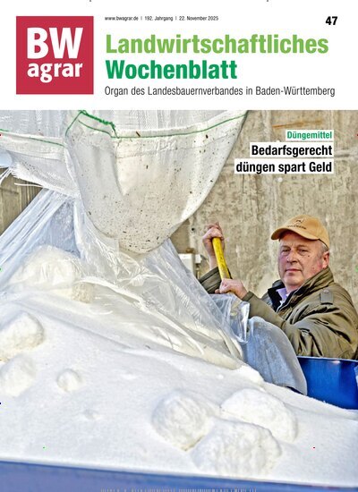Titelbild der Ausgabe 47/2025 von BWagrar Landwirtschaftliches Wochenblatt. Diese Zeitschrift und viele weitere Naturzeitschriften, Landwirtschaftszeitungen und Umweltmagazine als Abo oder epaper bei United Kiosk online kaufen.