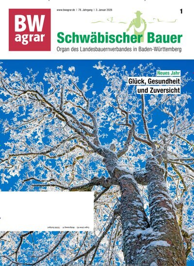 Titelbild der Ausgabe 1/2026 von BWagrar Schwäbischer Bauer. Diese Zeitschrift und viele weitere Naturzeitschriften, Landwirtschaftszeitungen und Umweltmagazine als Abo oder epaper bei United Kiosk online kaufen.