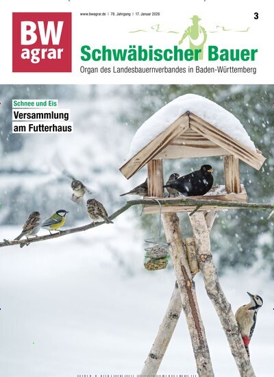 Titelbild der Ausgabe 3/2026 von BWagrar Schwäbischer Bauer. Diese Zeitschrift und viele weitere Naturzeitschriften, Landwirtschaftszeitungen und Umweltmagazine als Abo oder epaper bei United Kiosk online kaufen.