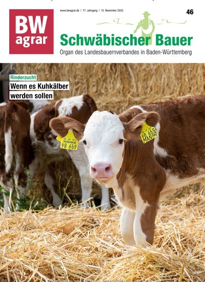 Titelbild der Ausgabe 46/2025 von BWagrar Schwäbischer Bauer. Diese Zeitschrift und viele weitere Naturzeitschriften, Landwirtschaftszeitungen und Umweltmagazine als Abo oder epaper bei United Kiosk online kaufen.