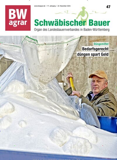 Titelbild der Ausgabe 47/2025 von BWagrar Schwäbischer Bauer. Diese Zeitschrift und viele weitere Naturzeitschriften, Landwirtschaftszeitungen und Umweltmagazine als Abo oder epaper bei United Kiosk online kaufen.