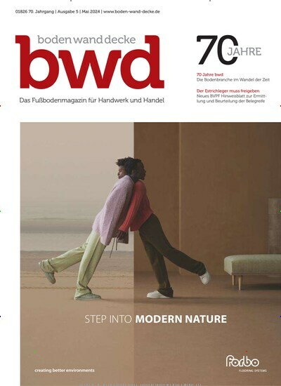 Titelbild der Ausgabe 5/2024 von bwd boden wand decke. Diese Zeitschrift und viele weitere Architekturzeitschriften und Bauzeitschriften als Abo oder epaper bei United Kiosk online kaufen.