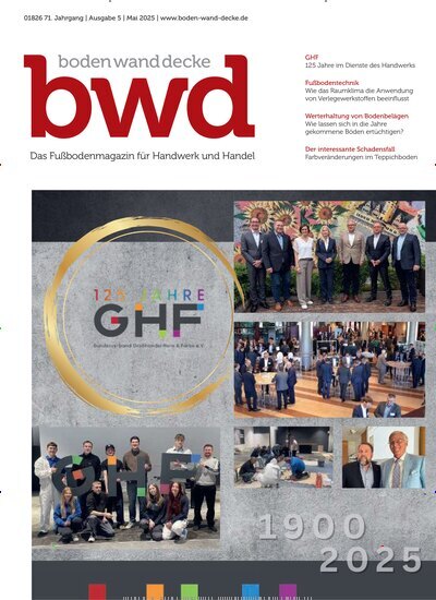 Titelbild der Ausgabe 5/2025 von bwd boden wand decke. Diese Zeitschrift und viele weitere Architekturzeitschriften und Bauzeitschriften als Abo oder epaper bei United Kiosk online kaufen.