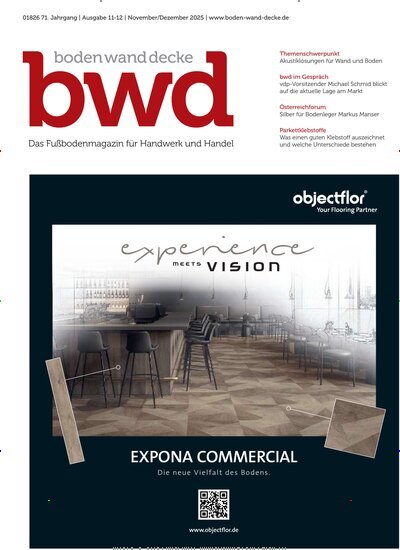 Titelbild der Ausgabe 12/2025 von bwd boden wand decke . Diese Zeitschrift und viele weitere Architekturzeitschriften und Bauzeitschriften als Abo oder epaper bei United Kiosk online kaufen.