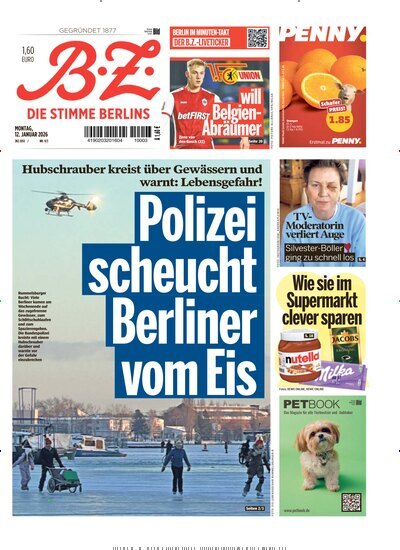 Titelbild der Ausgabe 9/2026 von B.Z.. Diese Zeitschrift und viele weitere Zeitungsabos als Abo oder epaper bei United Kiosk online kaufen.